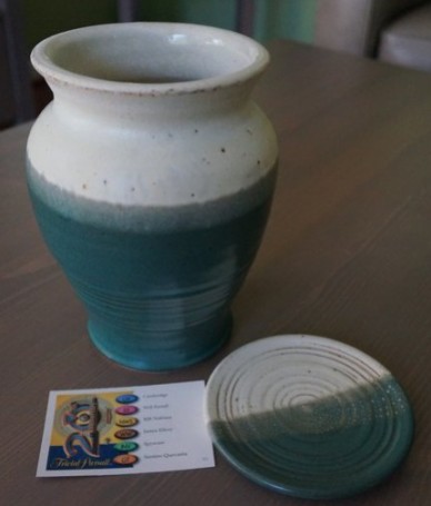 Matching vase and plate